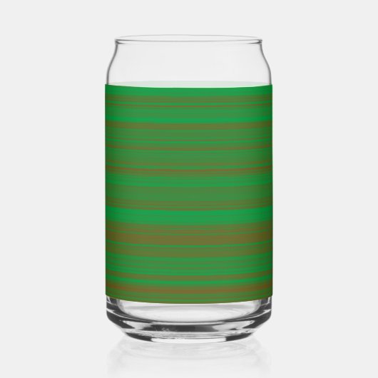 Groen bruin gestreept blikvorm glas (Voorkant)