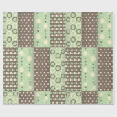 Groen bruin glanzend wrapppapier cadeaupapier (Vlak)
