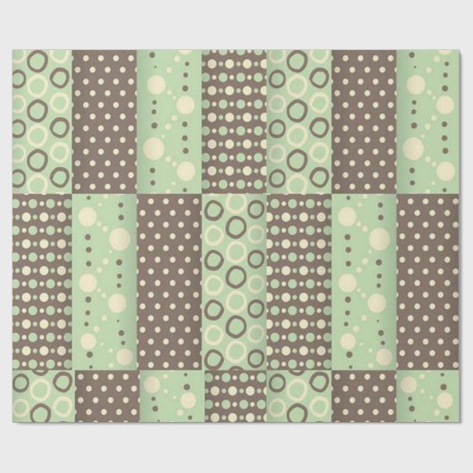 Groen bruin glanzend wrapppapier cadeaupapier (Vlak)