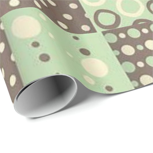 Groen bruin glanzend wrapppapier cadeaupapier (Rol Hoek)