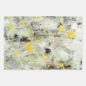 Groen Bruin Grijs Abstracte Collage Inpakpapier Vel (Voorkant)