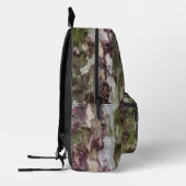 Groen bruin grijs camouflage hout schors camo bedrukte rugzak (Links)