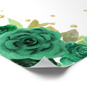 Groen Bruin Haar Meisje Verjaardagsfeestje Welkom Poster (Hoek)