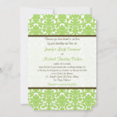 Groen, bruin hart, Butterflies Wedding Uitnodiging (Achterkant)