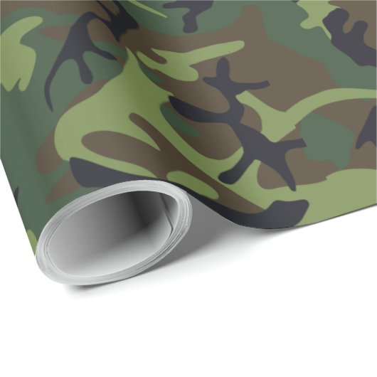 Groen bruin jachtkamp cadeaupapier (Rol Hoek)