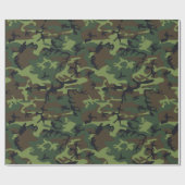 Groen bruin jachtkamp cadeaupapier (Vlak)