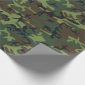 Groen bruin jachtkamp cadeaupapier (Hoek)