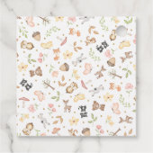 Groen Bruin Jongen Waterverf Bos Dieren Plein Bedankjes Labels (Achterkant)