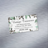 Groen bruin met een kleurcode en een beschermpatro visitekaartje magneet (Voorbeeld)