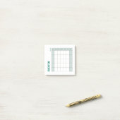 Groen & Bruin Minimalistische Maandplanner 2025 Post-it® Notes (Op bureau)