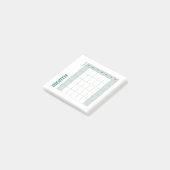 Groen & Bruin Minimalistische Maandplanner 2025 Post-it® Notes (Schuin)
