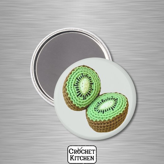 Groen Bruin Minimalistische Oma Fruit Haakkiwi Magneet