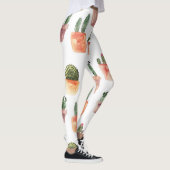 Groen Bruin Potted Cactus Patroon Leggings (Rechts)