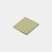 Groen Bruin Schaakbord Aardse Geruit Patroon Post-it® Notes (Schuin)