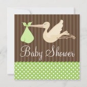 Groen bruin Stip Genderneutraal Baby shower Kaart (Voorkant)