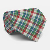 Groen Bruin Tartan Chique Stijlvol Patroon Stropdas (Opgerold)