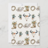 Groen Bruin Western Laarzen Scull Verjaardag Kaart (Achterkant)