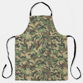 Groen Bruin Woodland Camouflage Schort (Voorkant)