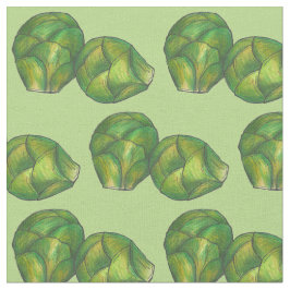 Groen Brussels Sprouts Vegetarian Vegetable Foodie Stof