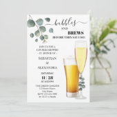 Groen bubbels en brouwt koppels douche kaart (Staand voorkant)