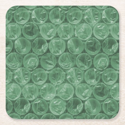 Groen bubbelwikkelpatroon kartonnen onderzetters (Voorkant)