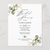 Groen Budget Bruids Douche Uitnodiging Flyer (Voorkant)