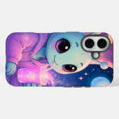 Groen buitenaards meisje is hier om te beschermen  Case-Mate iPhone case (Achterkant (horizontaal))