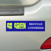 groen bumpersticker (Op auto)