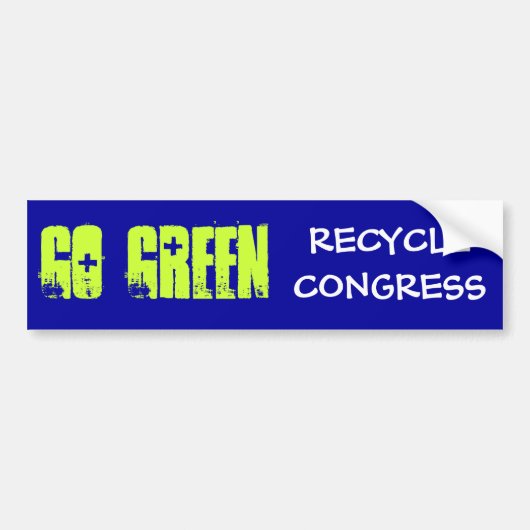 groen bumpersticker (Voorkant)