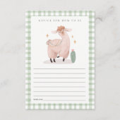 Groen Cactus Boho Llama advies voor mum Baby showe Informatiekaartje (Voorkant)