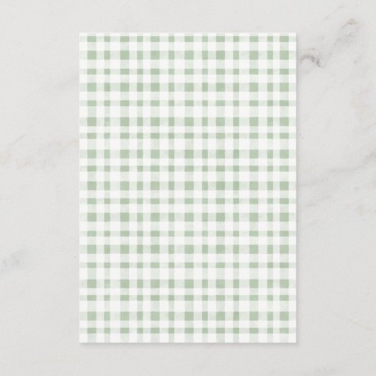 Groen Cactus Boho Llama advies voor mum Baby showe Informatiekaartje (Achterkant)