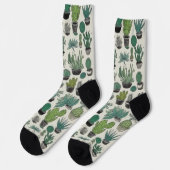 Groen Cactus Patroon Sokken (Links)