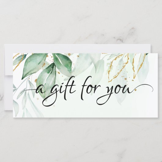 Groen cadeaubon (Voorkant)