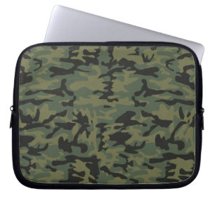 Groen camerapatroon laptop sleeve