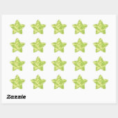 Groen Camo-ontwerp Ster Sticker (Vel)