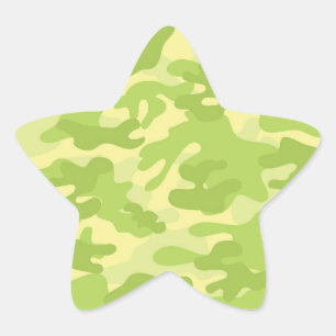 Groen Camo-ontwerp Ster Sticker