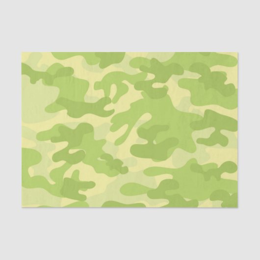 Groen Camo-ontwerp Tissuepapier (Voorkant)