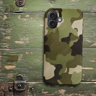 Groen Camo Realistisch Grunge Effect iPhone 15 Case