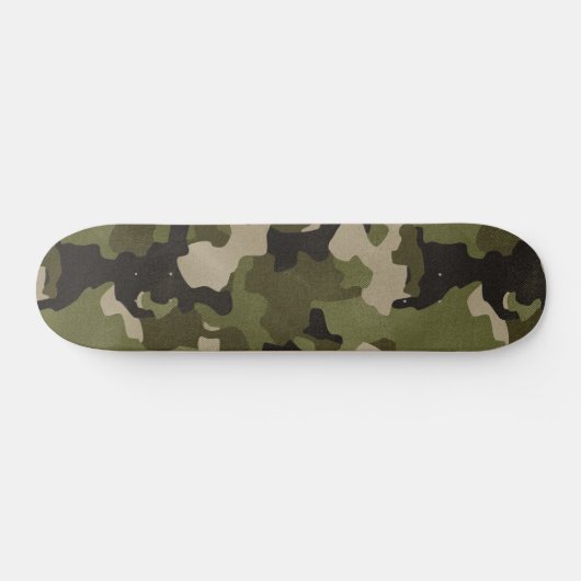Groen  Camo Realistisch Grunge Effect Persoonlijk Skateboard (Horizontaal)