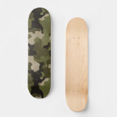 Groen  Camo Realistisch Grunge Effect Persoonlijk Skateboard (Voorkant)