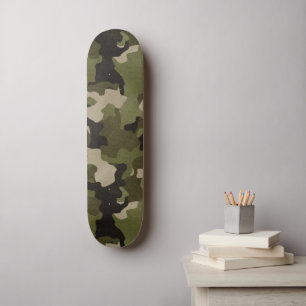 Groen  Camo Realistisch Grunge Effect Persoonlijk Skateboard