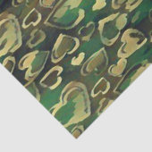 Groen Camoflauge Hart Tissuepapier (Detail)