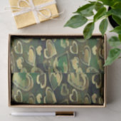 Groen Camoflauge Hart Tissuepapier (Geschenk)
