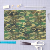 Groen Camoflauge Hart Tissuepapier (Craft)