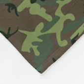 Groen Camouflage Camo Pattern gepersonaliseerd Fleece Deken (Hoek)