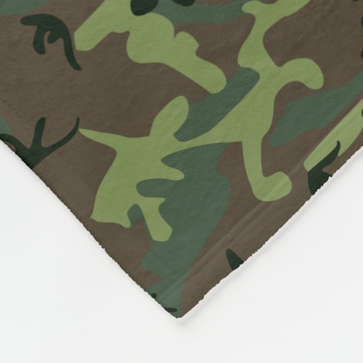 Groen Camouflage Camo Pattern gepersonaliseerd Fleece Deken (Hoek)