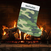 Groen Camouflage Hunter Neutral Pattern Monogram Grote Kerstsok