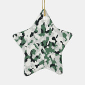 Groen camouflage keramisch ornament (Rechts)