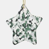 Groen camouflage keramisch ornament (Links)