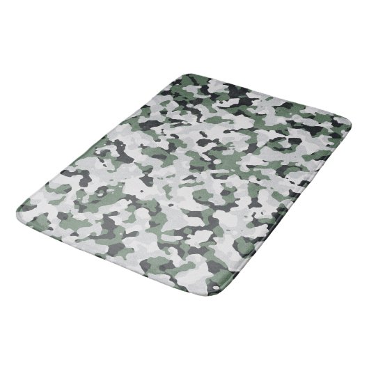 Groen camouflage-patroon badmat (Gekanteld)